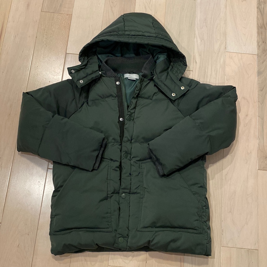 Stella Mccartney Dark Green Kids Puffer Jacket With Hood
